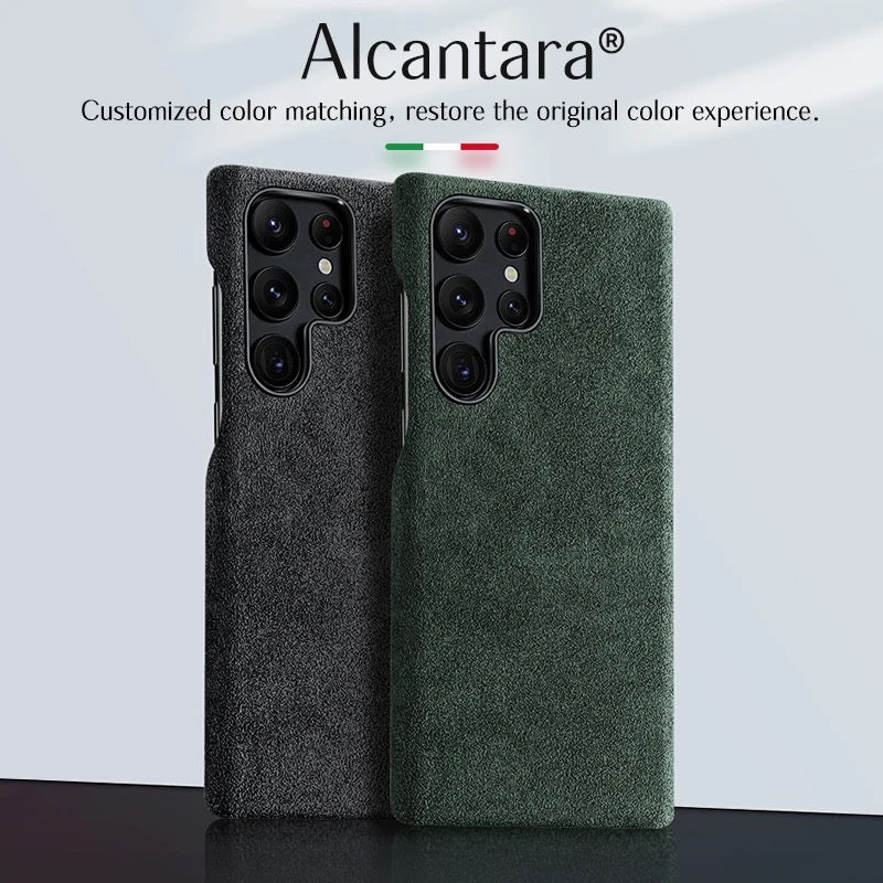 PREMIUM SAMSUNG S23-24 | Customizable Alcantara | Cover | Racing | High-quality Italian Alcantara | Samsung Hülle | S23 | S24 |