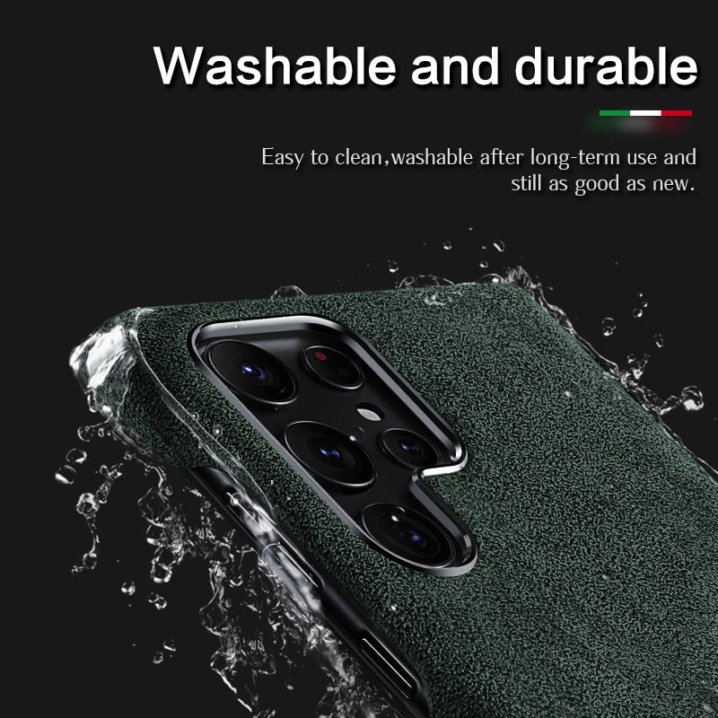 PREMIUM SAMSUNG S23-24 | Customizable Alcantara | Cover | Racing | High-quality Italian Alcantara | Samsung Hülle | S23 | S24 |