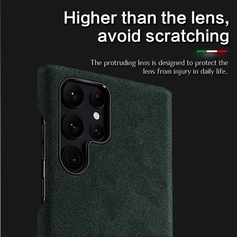 PREMIUM SAMSUNG S23-24 | Customizable Alcantara | Cover | Racing | High-quality Italian Alcantara | Samsung Hülle | S23 | S24 |