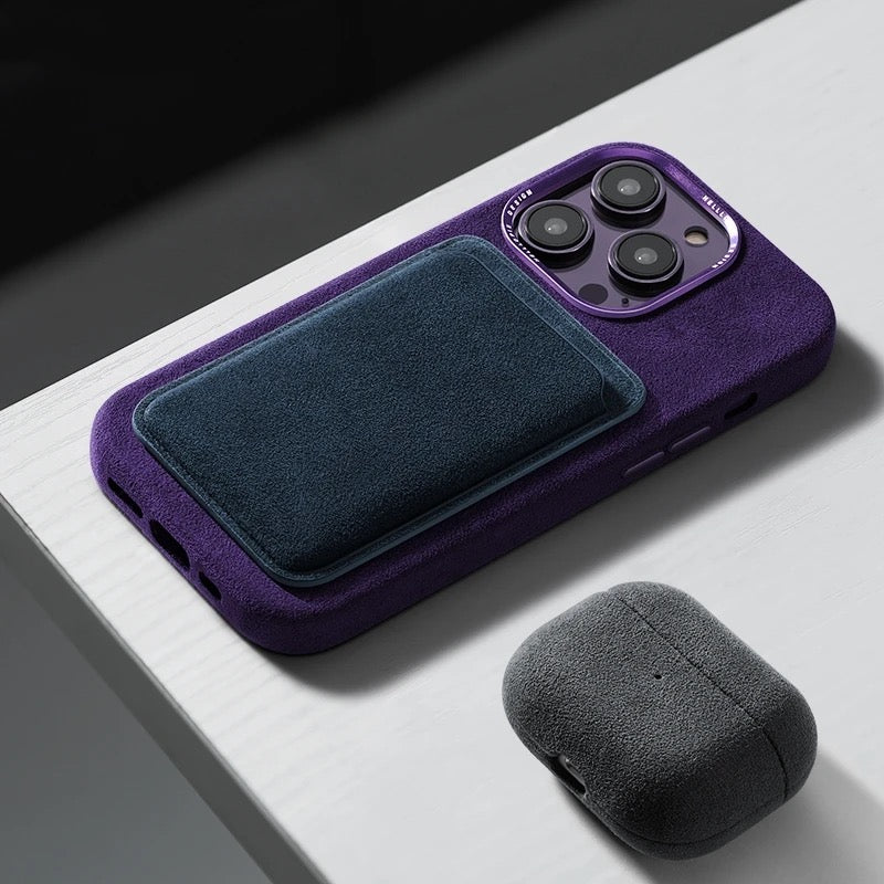 Premium IPHONE 12-14 SERIES | Customizable Alcantara | Cover | MagSafe | Racing | High-quality Italian Alcantara | IPhone Pro | Pro Max |